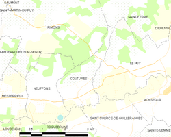 Coutures, Gironde: Befolkningsutveckling, Se även, Källor