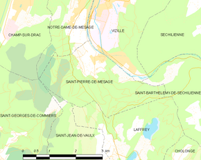 Poziția localității Saint-Pierre-de-Mésage