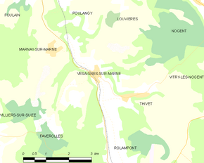 Poziția localității Vesaignes-sur-Marne