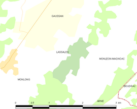 Mapa obce Lassales