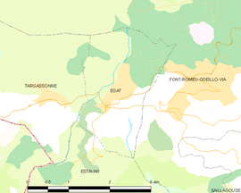 Mapa obce Égat