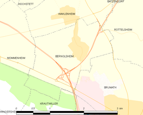 Poziția localității Bernolsheim