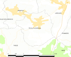 Poziția localității Pouilly-le-Monial