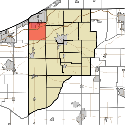 Coolspring Township, LaPorte County, Indiana.svg'yi vurgulayan harita