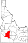 Comitatul Elmore map