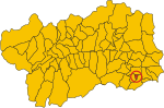 Map of comune of Bard (region Aosta Valley, Italy).svg
