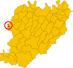 Map of ex-comune of Caminata (province of Piacenza, region Emilia-Romagna, Italy).svg