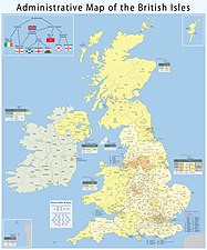 185: Administrative Gliederung und Postcode Areas des Vereinigten Königreichs