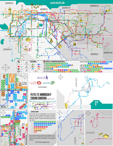 Managua transit map