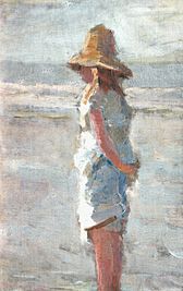 Fille à la plage.