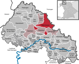 Kaart van Mellrichstadt