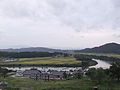 道の駅から最上川の本合海方面を望む