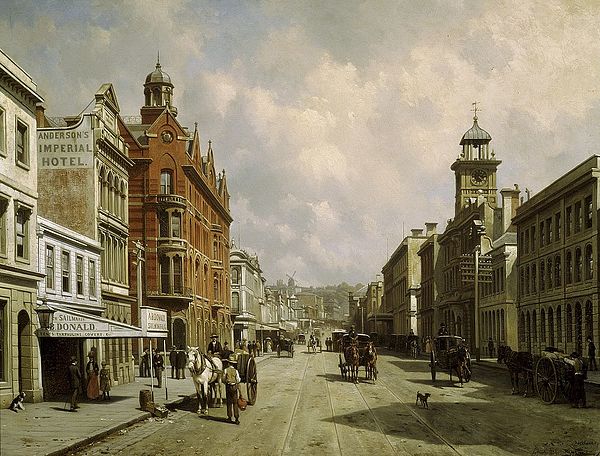 Queen Street (c.1889); painting by Jacques Carabain