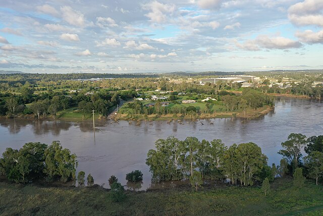 Moggill Ferry Reserve was completely under water after the 2022 Flood