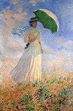 Kvinna med parasoll, vänd åt höger (1886), Musée d'Orsay