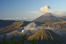 Mount Bromo and Semeru in East Java Mount Bromo, Java, Indonesia.jpg