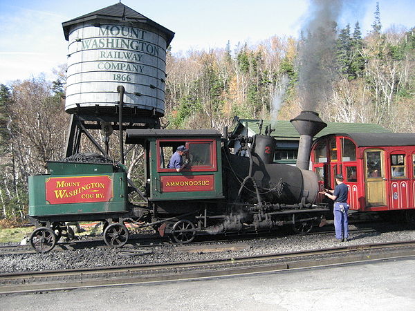 The Mount Washington Cog Railway is the oldest mountain-climbing rack railway in the world, opening in 1868.