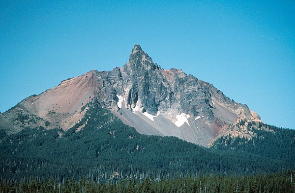 The deeply eroded Mount Washington seen from the east