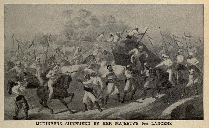 File:Muteeneers surprised by her majesty 9th Lancers.jpg