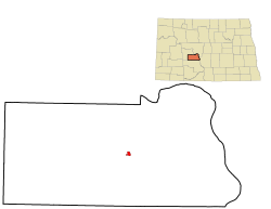 Location of Center, North Dakota