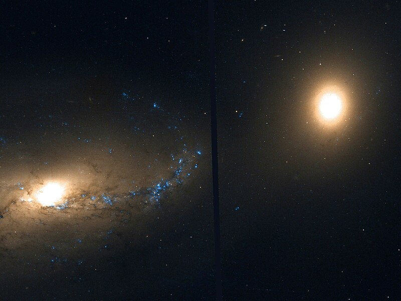 File:NGC 3227 NGC 3226 Hubble WikiSky.jpg