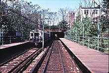 The BMT Franklin Avenue Line (at Botanic Garden) in the 1970s was in a state of rapid degradation NYCS BMT FranklinAve BotanicGarden 70s.jpg