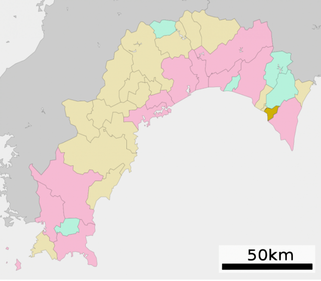 奈半利町位置圖