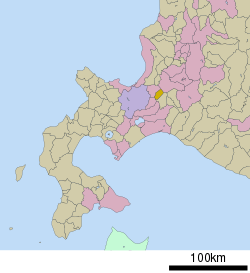 Lokasi Nanporo di Hokkaido (Subprefektur Sorachi)