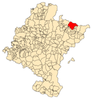 Localização do município de Ochagavía em Navarra