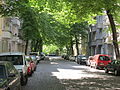 Selchower Straße, Berlin-Neukölln, looking west from Schillerpromenade.