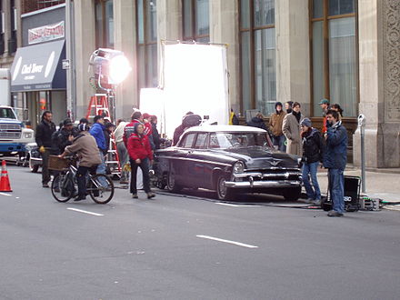 MTV movie production on location in Newark.