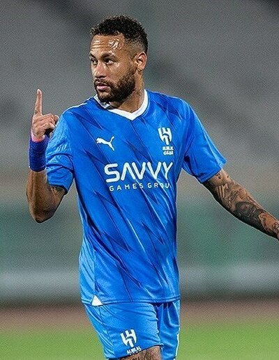 Neymar playing for Al Hilal in 2023