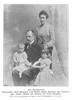 Szécsen Miklós családjával 1902-es éven