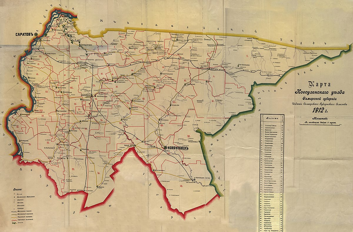 Карта саратовской области 1800 года