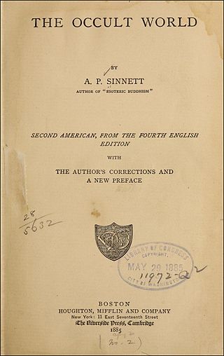 <i>The Occult World</i> 1881 book by A. P. Sinnett