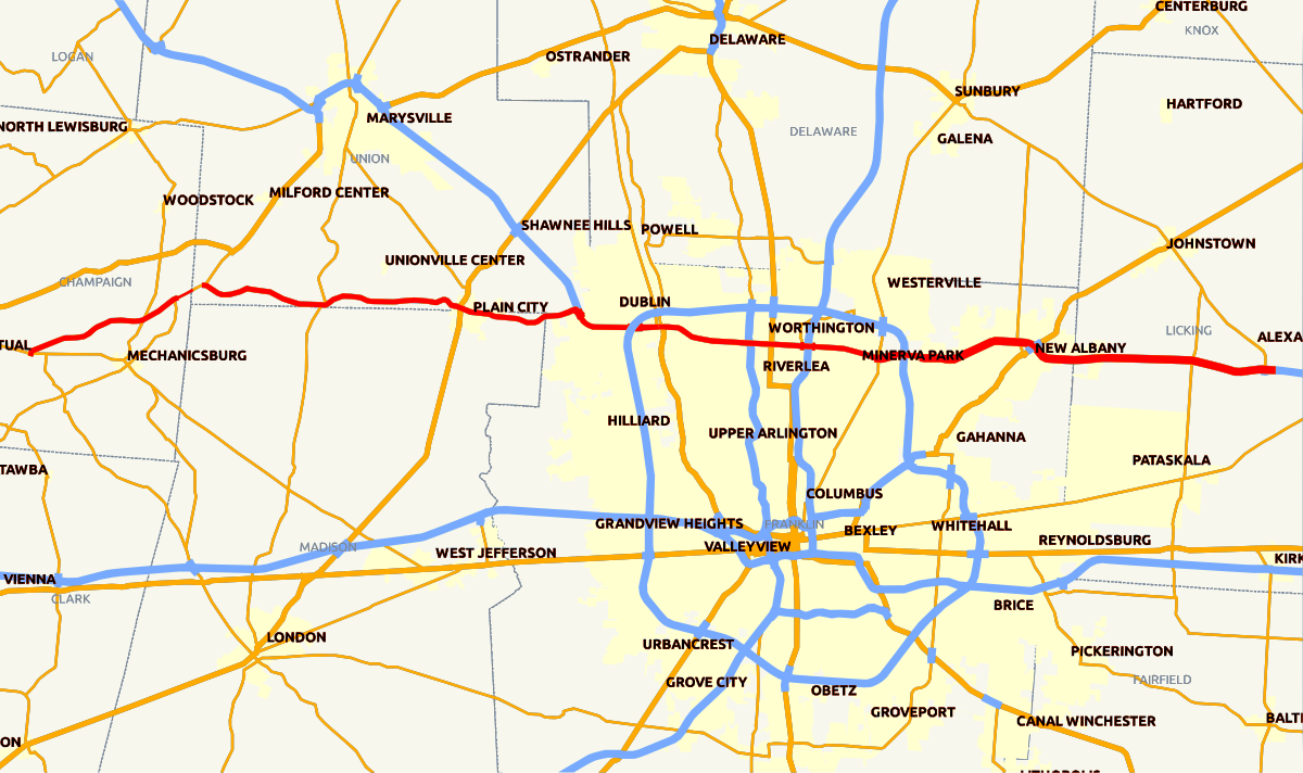 How often does an Ohio state highway map change?