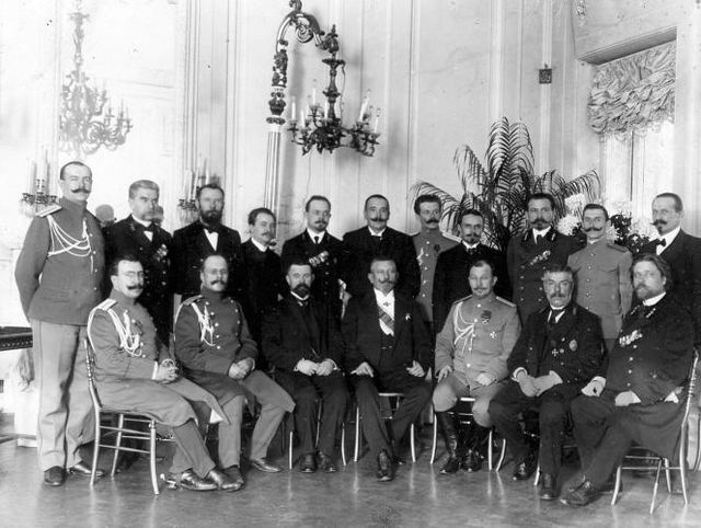 The Okhrana, founded in 1880, had the task of countering enemy espionage against Imperial Russia. St. Petersburg Okhrana group photo, 1905