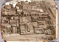 Old Melbourne Gaol site in the 1920s Old Melbourne Gaol aerial 1922.jpg