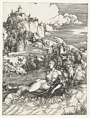 Het zeemonster[20][21] 1496–1500 Kopergravure 248 × 189 mm Bartsch 71