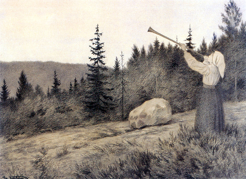 Theodor Kittelsen: Up in the Hills a Clarion Call rings out