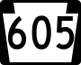 Pennsylvania Route 605 marker