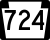 Pennsylvania Route 724 Truck marker