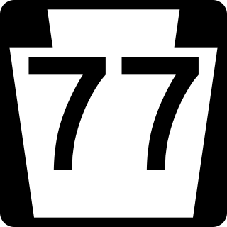 <span class="mw-page-title-main">Pennsylvania Route 77</span> State highway in Pennsylvania, US