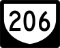 Пуэрто-Рико қалалық негізгі магистралі 206 маркері