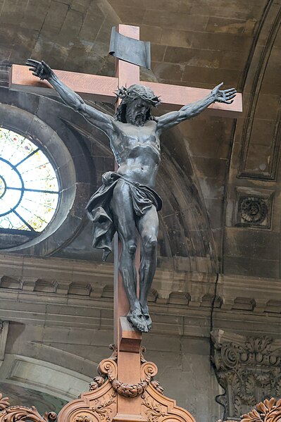 File:Paris 6e - Église Saint-Sulpice - Christ en croix (Hippolyte Maindron).jpg