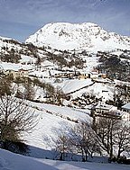 Pola de Laviana, Asturia, Hiszpania - Widok z ratu