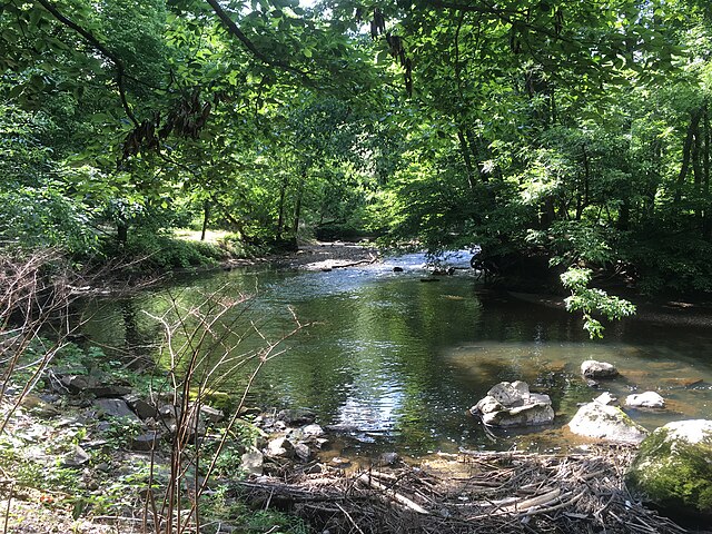 The Pennypack Creek in Pennypack Park in Northeast Philadelphia
