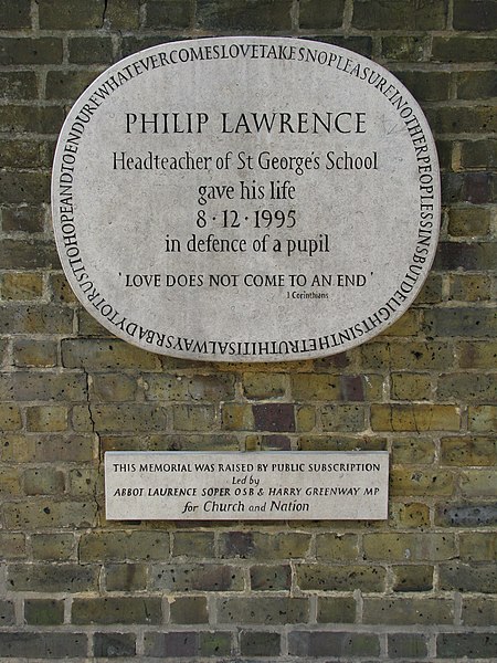 File:Philip Lawrence plaque.jpg