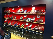 Knife display in Nisbets London store, Covent Garden, London Photo of the knife display in the Nisbets London store.jpg