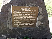 Gedenktafel zum Gedenken an Mary Jane Cain in Coonabarabran, NSW.jpg